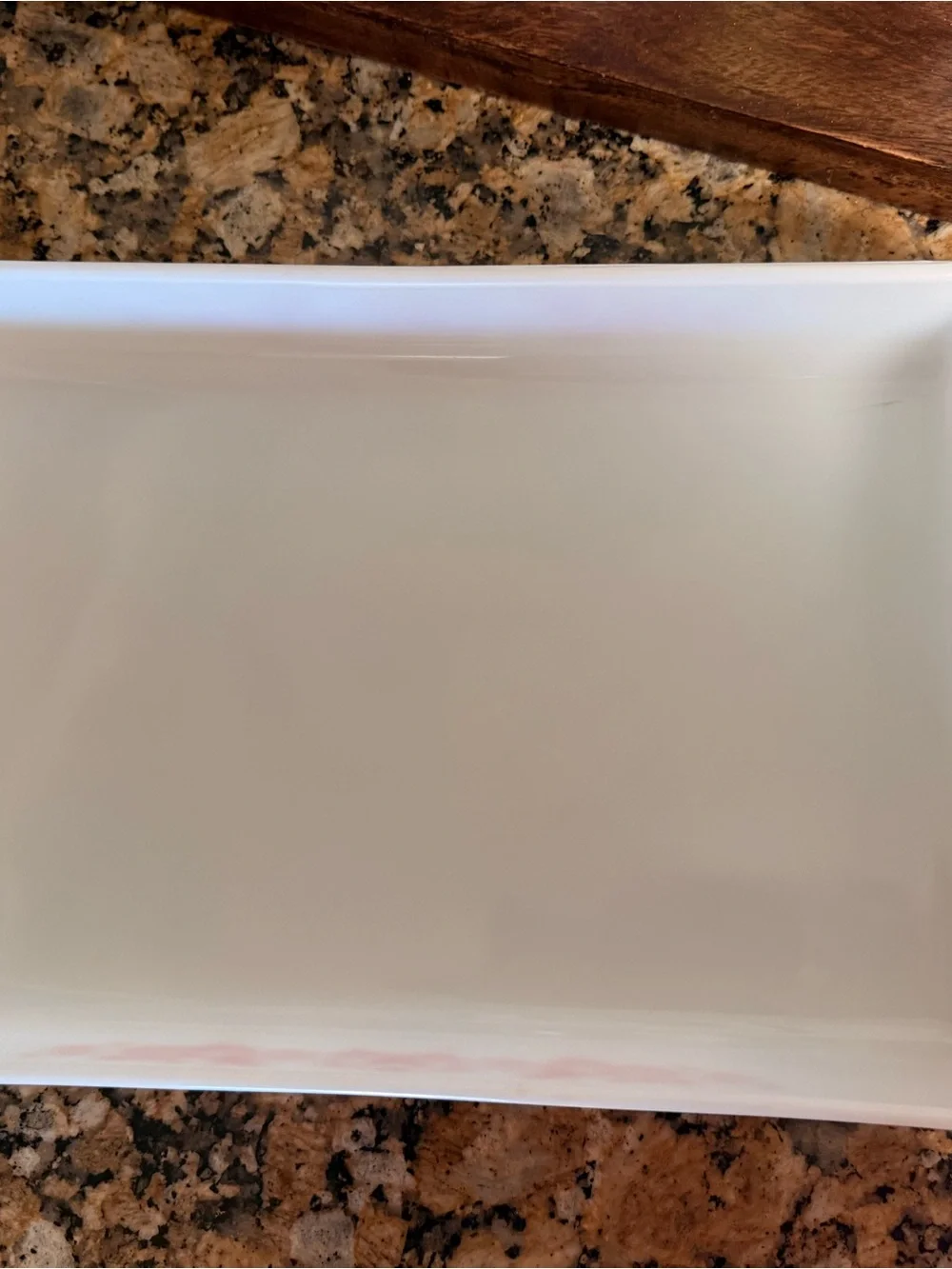 Pyrex White Casserole/Lasagna Dish with Friendship Pattern Red Folk Bird Pattern